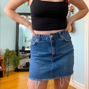 Top shop denim skirt